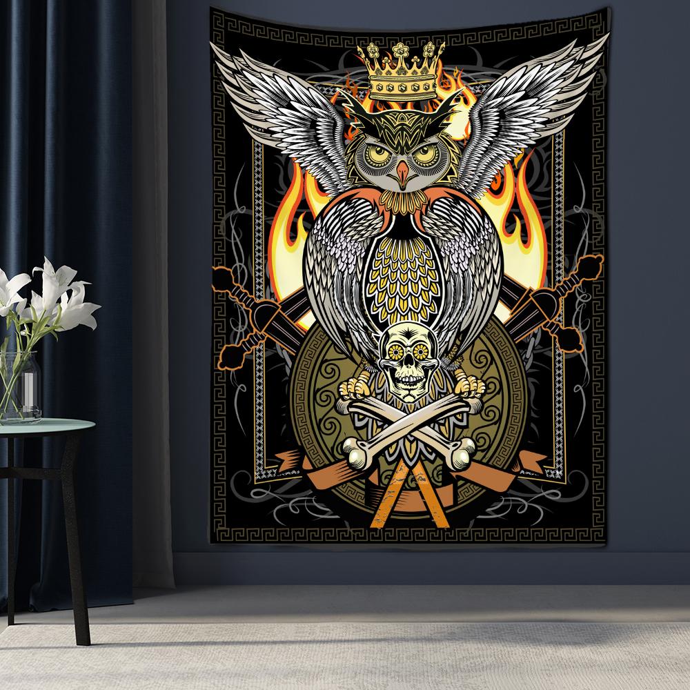Психоделический гобелен с изображением животных Таро, настенный гобелен, колдовство, богемный хиппи, мандала, TAPIZ, домашний декор для комнаты