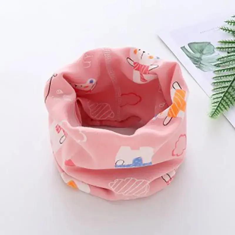 1-6pcs Winter Children Warmer Neck Scarf For Kids Boys Girls Neckerchief Cute Baby Cartoon Scarf Soft Neck Collar Scarves