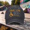 Inspirational Wheelchair Humor Washed Baseball Cap Unisex Adjustable Outdoor Cotton Casual Hat