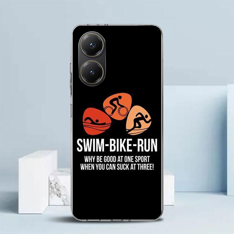 Triathlon Swim Bike Run Soft Cover for Xiaomi Poco F7 Ultra X7 X6 X5 Pro M7 Phone Case Redmi 15 15C 13 13C 12 12C 10 10C Print S