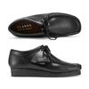 Clarks Wallabee Черный кожаный лофер 26155514