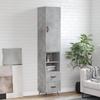 VidaXL Highboard Concrete Grey 34.5x34x180 Cm Engineered Wood 3198893