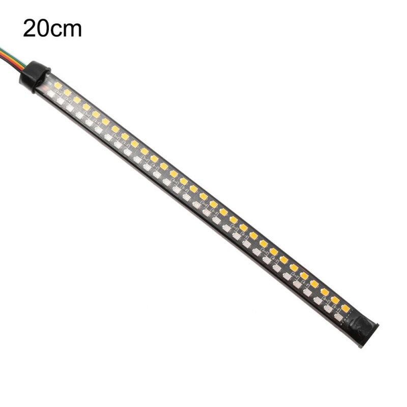 Motorcycle Strip Lights Turn Signal Replacement LED DC 12V Red+Yellow 20cm