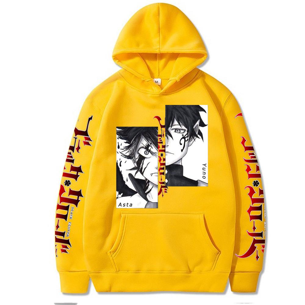 Японская анимация Черный клевер Толстовки Женские Мужские С длинным рукавом Толстовки с капюшоном Унисекс Уличная одежда Пуловер Одежда