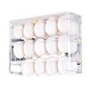 Refrigerator Egg Holder Space Saving Kitchen Egg Organizer Reversible Installation Plastic Egg Stora