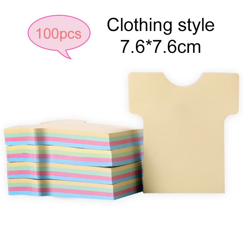100sheet/set Sticky Notes Office and Study Notes Color Student Sticky Notes Tear-off Message and Note-taking Notebook TMZ