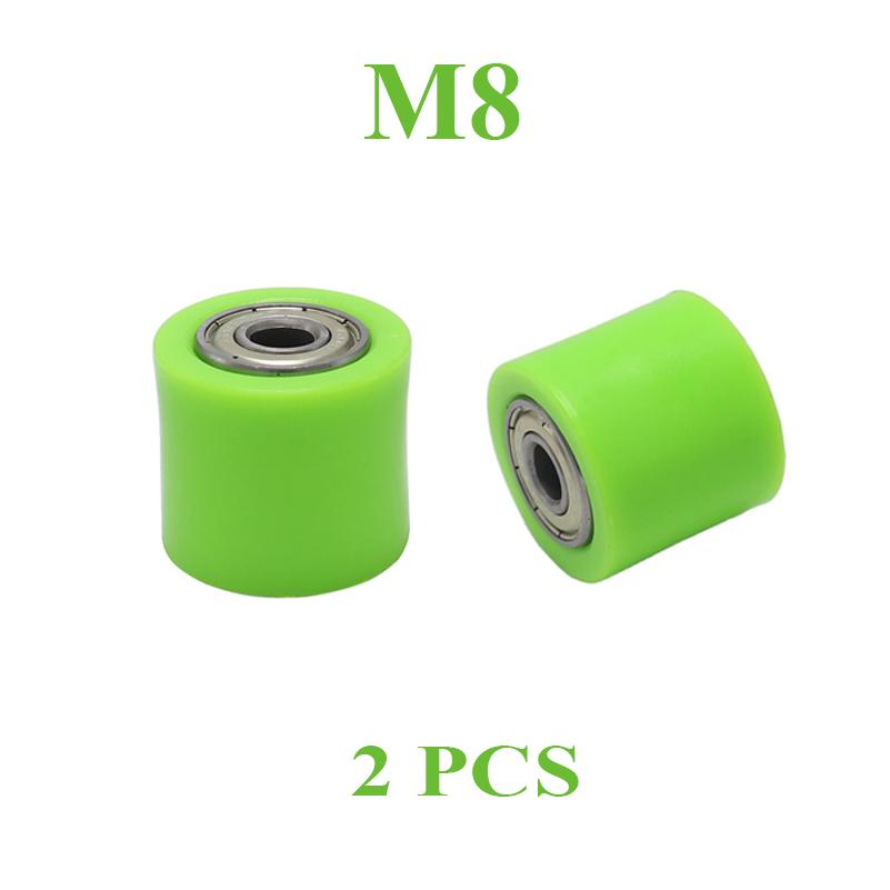 2pcs/1pair 8/10mm Wheel Tensioner Guide Drive Chain Roller Pulley For ATV CRF CR XR Enduro Motorcycle Motocross Dirt Bike