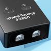USB KVM-переключатель Выход 2 в 1 Высокоскоростная передача данных с кнопочным разъемом Play Простое управление устройствами для совместного использования компьютера Мышь Клавиатура Принтер