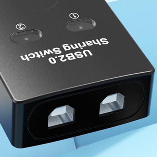 USB KVM-переключатель Выход 2 в 1 Высокоскоростная передача данных с кнопочным разъемом Play Простое управление устройствами для совместного использования компьютера Мышь Клавиатура Принтер