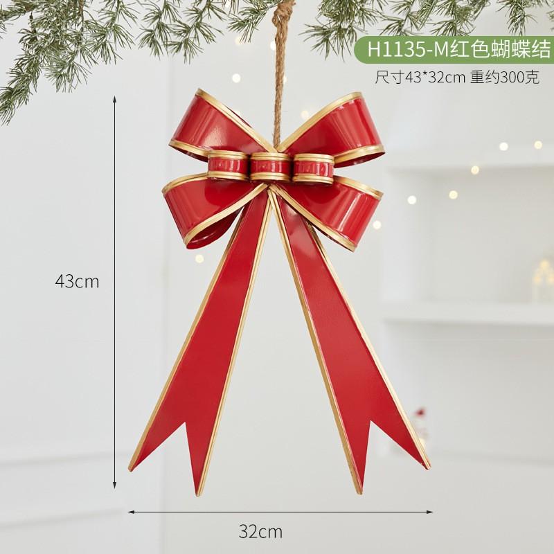 Christmas White Iron Wire Bow Decor Hotel Mall Window Display Party Decoration