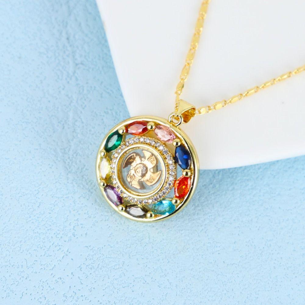 Эстетичное ожерелье-подвеска в виде ветряной мельницы, украшенное фианитами, талисман удачи, ювелирное изделие, Юго-Восточная Азия