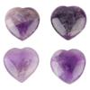 Natural Crystal Healing Stone Love Heart Shape Fluorite Gemstone Home Decor(Amethyst)