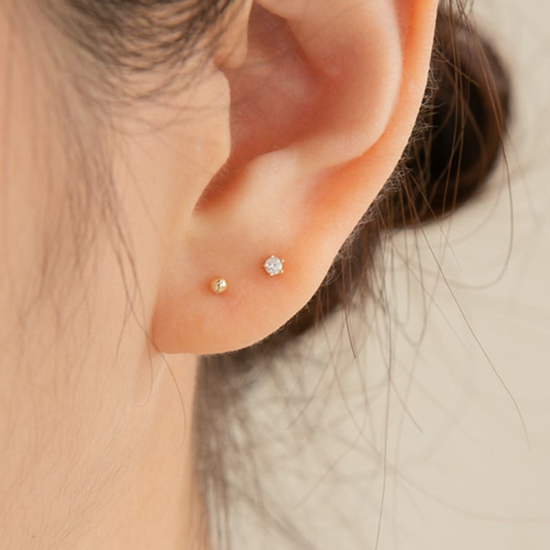 LUNNE 14k 2mm 5-prong mini Q piercing (14k gold) (bar thickness 1mm) #PIB09