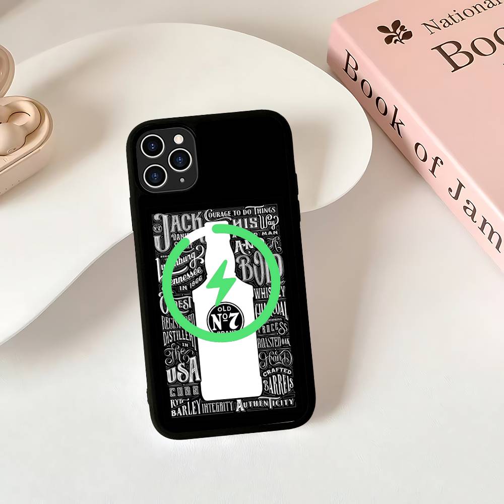 Classic Whiskey Logo J-Jack D-DanielS Phone Case For IPhone 16 15 14 13 12 11 17 Pro Max Plus Magnetic Wireless Cover