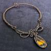 Bumble Bee Jasper Handmade Copper Wire Wrap Jewelry Necklace 18" W7w16
