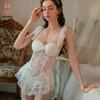 Women's Summer Camisole with Lace Vest and Mesh Uniform Seductive Sexy See-Through Outfit for Nightclubs 2128