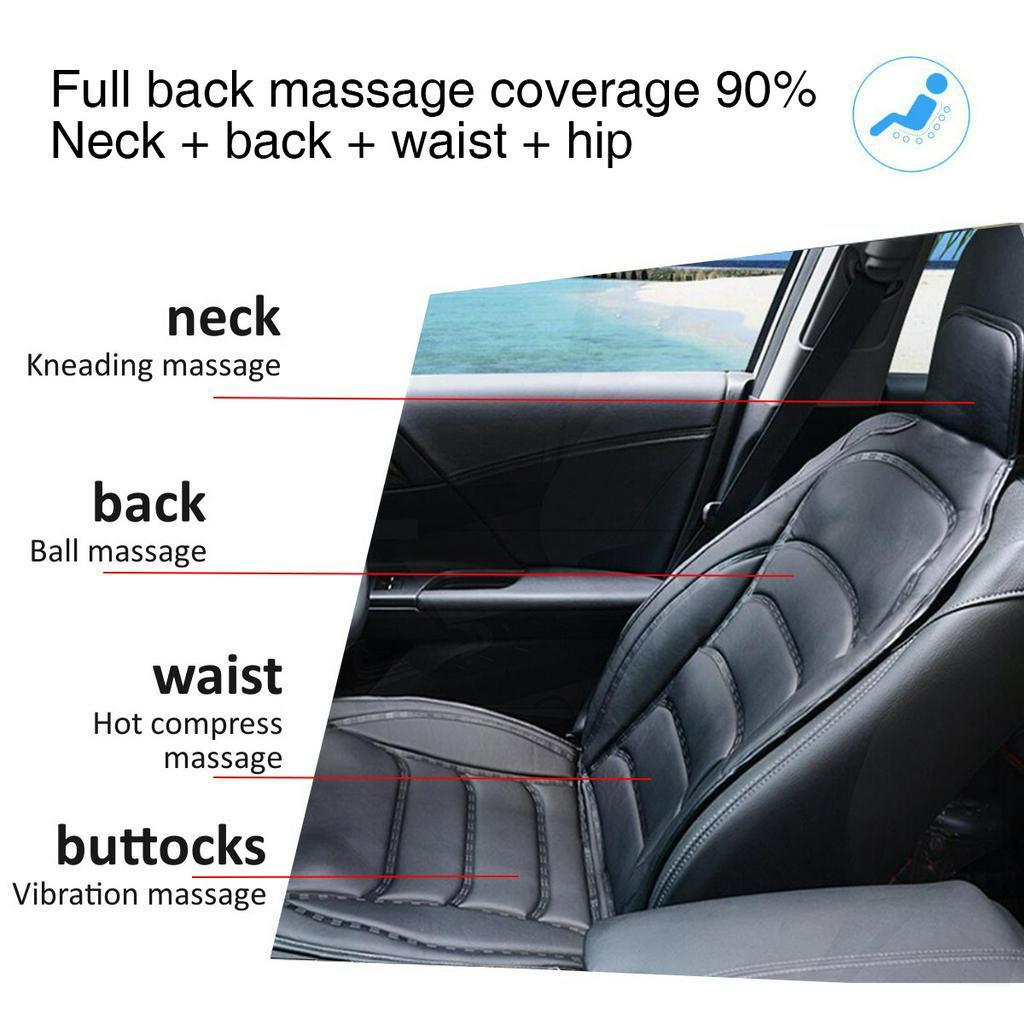 Электрическая грелка Вибрирующая массажная подушка Домашнее сиденье автомобиля Вибратор Массажер Инфракрасная грелка Вибрационный коврик для спины Боль DC 12V