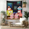 Spongebob Squarepants Wall Decor Tapestry Art For Pet Memorial Birthdaywedding Party Backdrop Family Gift