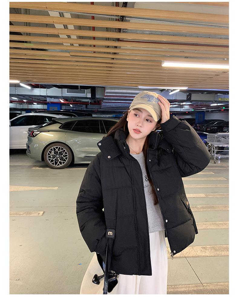 Зимняя короткая куртка с капюшоном, утолщенная, на хлопковой подкладке, свободная, теплая верхняя одежда