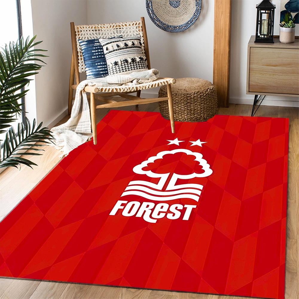 Red Tree Forest Logo Themed Anti-Slip Rugs - Polyester Home Decor, Suitable for Bedrooms, Living Rooms, Doorways, Studios, and Decorations