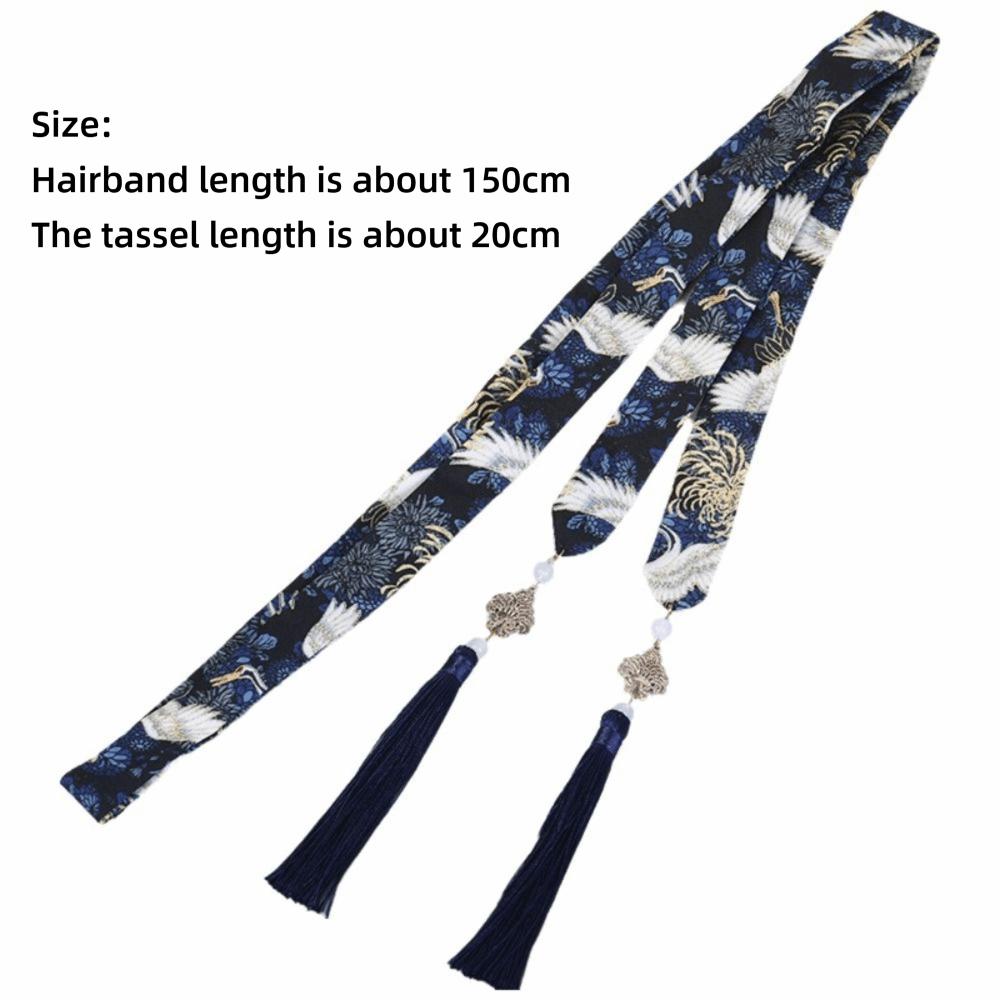 Retro Style Long Hair Straps Chinese Hanfu Hair Bands Hair Ribbons Headdress For Girls Women