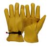 Желтые перчатки из коровьей кожи с защитой от повреждений, универсальные рабочие перчатки
