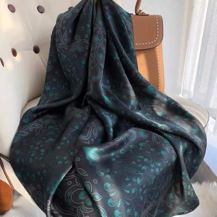 Silk Silk Mulberry Silk Silk Scarf Spring Silk Scarf Women'S 110 Square Scarf Shawl Dual-Purpose