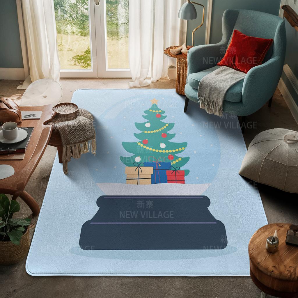 Ковер у входа в дом Домашний коврик у двери Гостиная Ванная Комната Ноги ванная комната Нескользящие коврики с водопоглощением для ванной Счастливого Рождества зима