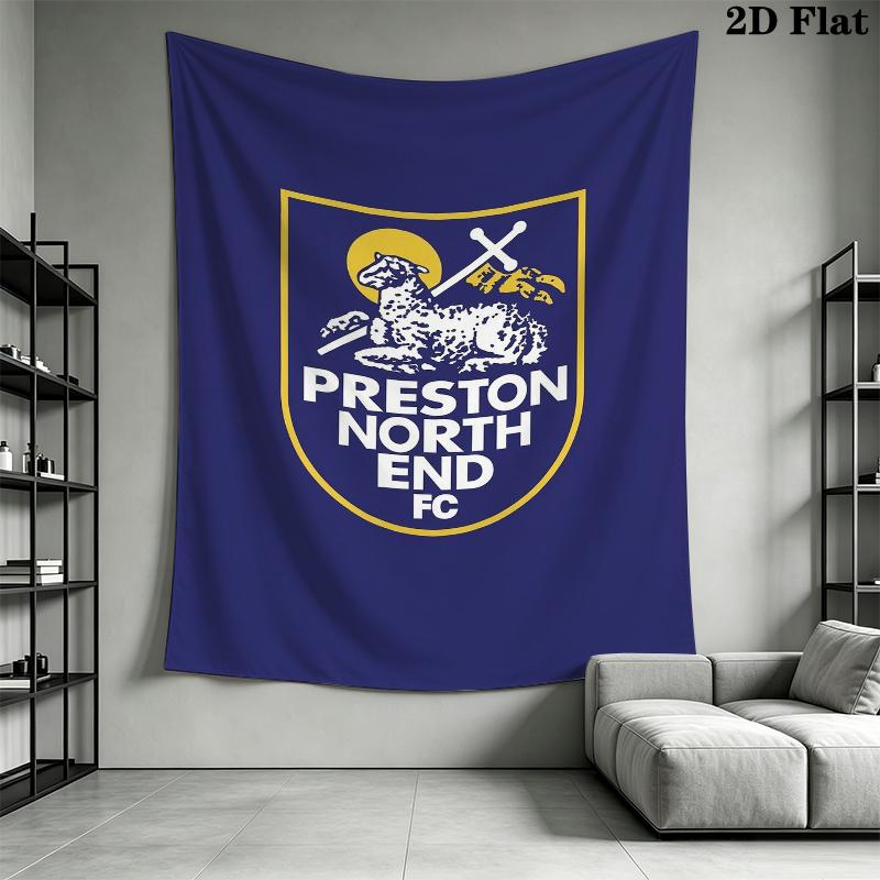 Preston North End Fc Wall Tapestry Aesthetic Wall Hanging Printed Fabric Blanket Decorative Tapestries for Bedroom Living Room Home Decor
