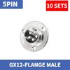 10Sets GX12 Aviation Socket Plug 2 3 4 5 6 7 Pin M16 DF16 Rhombus Flange Male Female Circular Connector Cable Panel Mount Solder
