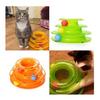 Cat Pet Toy Intelligence Amusement Rides Shelf Three Levels Tower Tracks Disc  Ball Training