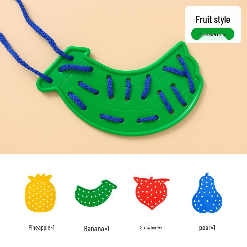 Детские бусины для шнуровки в виде животных, развивающая игрушка для мелкой моторики