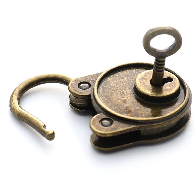 Vintage Padlock Old Style Lock Notebook Luggage Antique Bronze Plated Padlock
