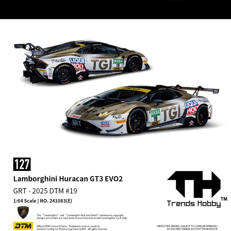 TH 1/64 Lamborghini Hurricane GT3 EVO-DTM Чугунная Симуляционная Модель Автомобиля из Сплава, Подарок для Мальчиков, Коллекция Игрушек, Предмет Декора.