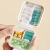 Cute Plastic Pill Organizer Sealed Double Layer Pill Storage Box Moistureproof Health Care Medicine Box