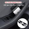 Side Door Box For Tesla Model 3/Y/3+ Highland 2024 Armrest Tray Organizer ABS Front Rear Door Handle Organizer Trays Accessory