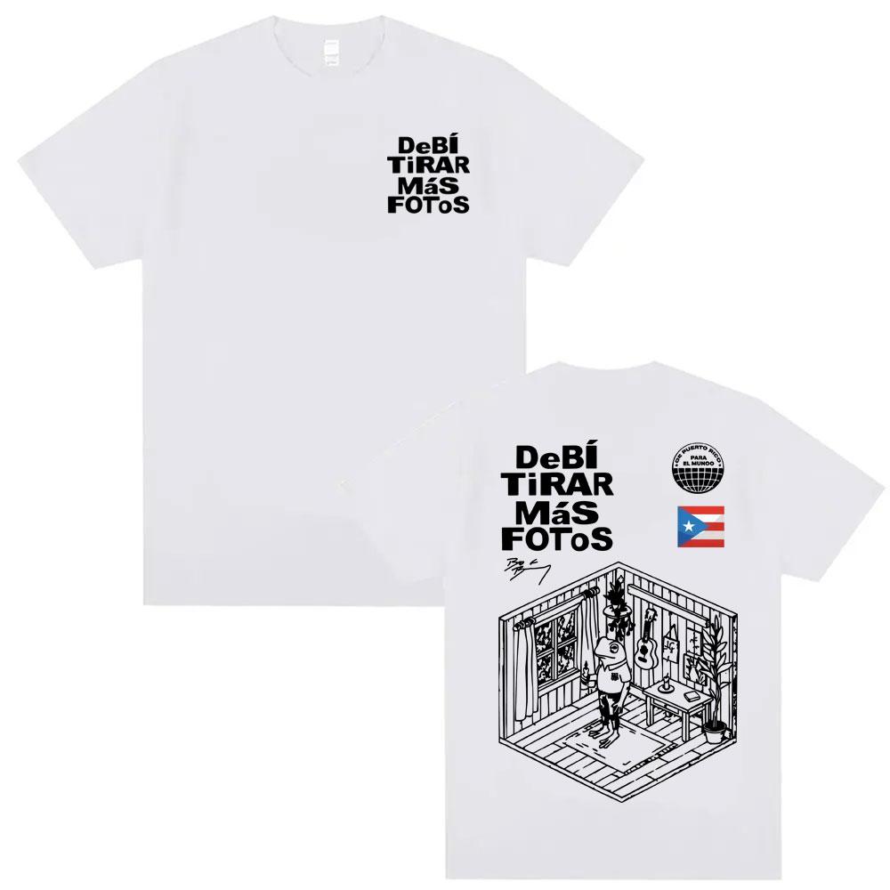 Bad Bunny Debi Tirar Mas Fotos DTMF Album Tshirts Unisex Harajuku Summer Oversized T Shirt Men 100 Cotton High Quality Tshirt