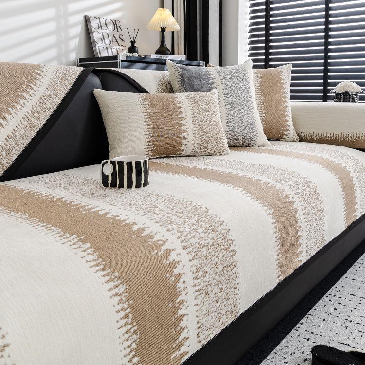 Sofa Cushion, Universal In All Seasons, Light Luxury, High-End Sense Of Non-Slip Chenier, High-End Straight Row Leather Sofa Special Seat Cushion