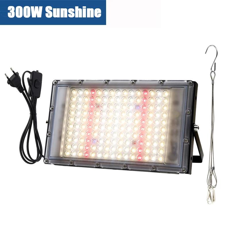 LED Daylight Grow Light Plant Light 220V Full Spectrum 100W300W Hydroponic Light Greenhouse Flower Seed Growth Lighting