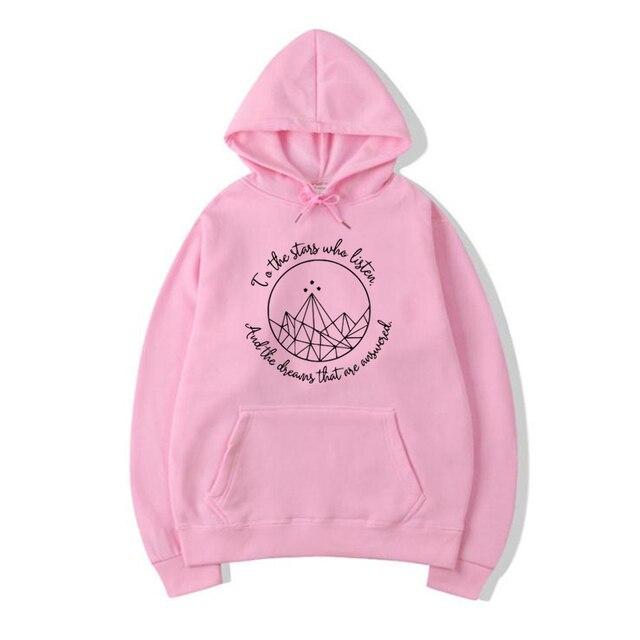 Acotar Velaris Hoodie Night Court Hooded Sweatshirt Hoodies Velaris City of Starlight Unisex Pullovers Tops