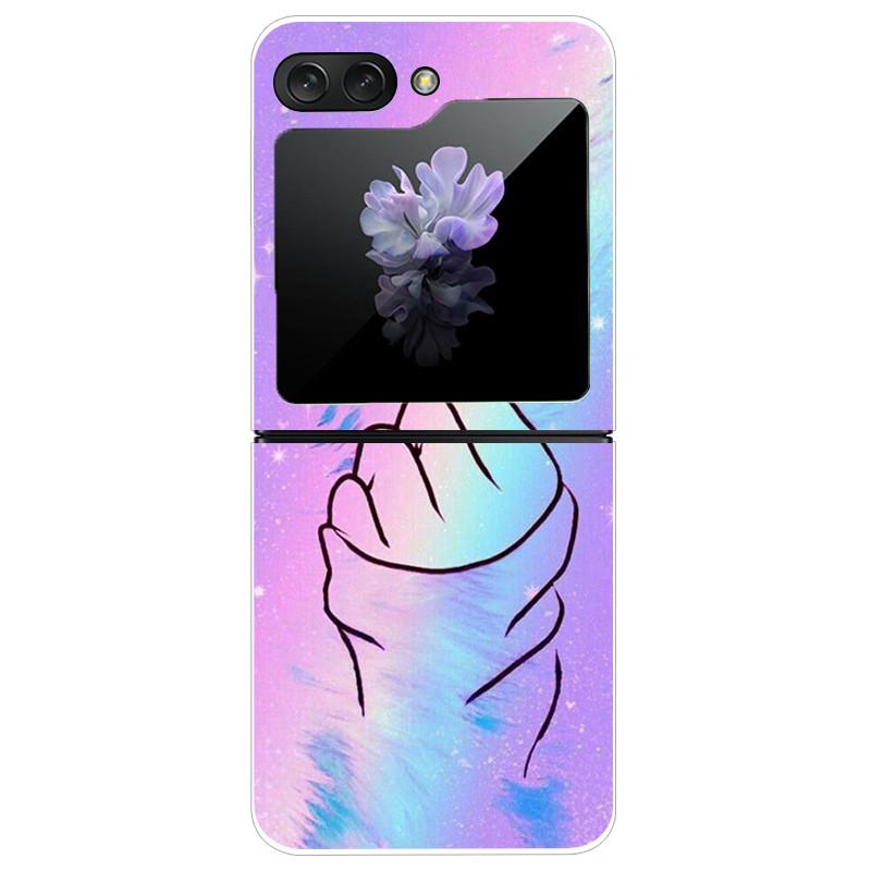 For Samsung Galaxy Z Flip5 Case Hard PC Phone Back Cover for Samsung Galaxy Z Flip 5 5G Cases 6.7'' ZFlip5 Cute Cat Funda Shell