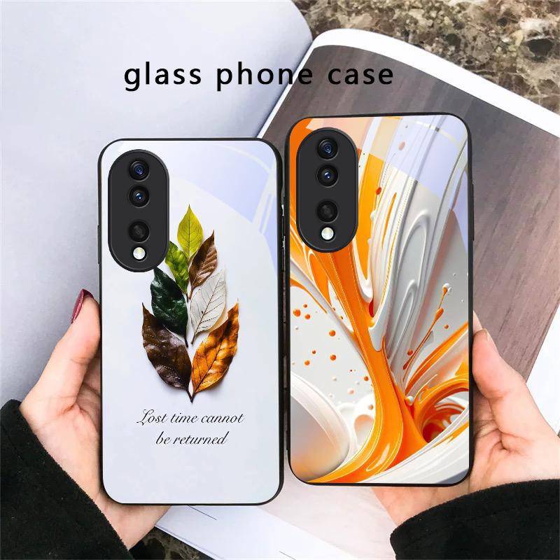 Каменная накладка с отпечатком животного для Honor X5 Plus X30 X9c Smart X5b X9a X30 Max X50i 30 Pro 50 Pro 70 90 Smart 200 Lite Стеклянный чехол для телефона
