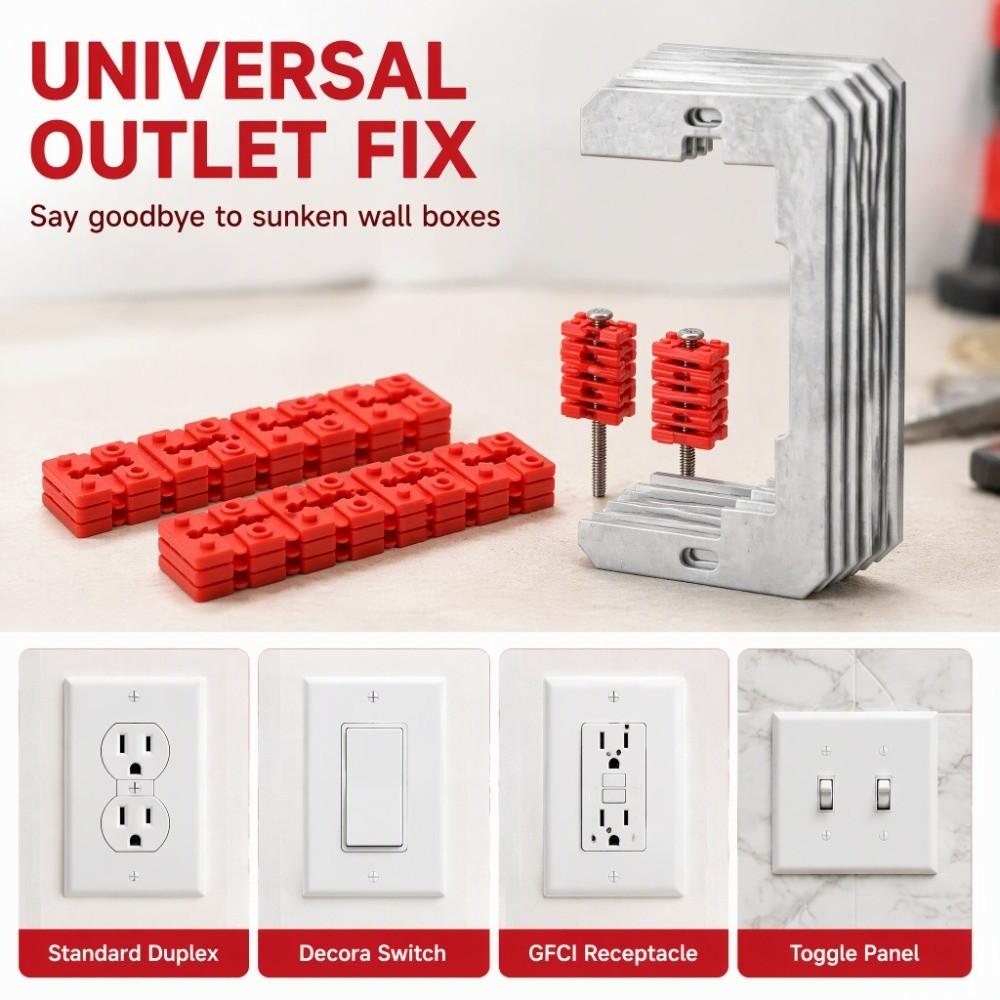 Adjustable Outlet Spacers (52/24/32/28/16/60)pcs/set Outlet Box Extender Loose Wall Switches