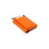 Унисекс оранжевый кошелек из веганской кожи с алюминиевым механизмом и держателем для карт с отделением для бумажных денег
