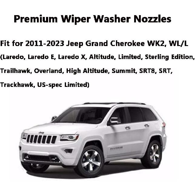 68260443AA Премиум форсунки омывателя лобового стекла подходят для 2005- Jeep Grand Cherokee WK WK2 WL Форсунка струи жидкости омывателя лобового стекла | Легко установить | 2 шт., Ссылка