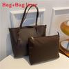 Fashionable Big Capacity Tote Handbag With Threaded Design For Casual Use