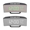 LED Digital Clock 3 Level Brightness Snooze USB Battery Powered Electronic Mirror Alarm Clock with T