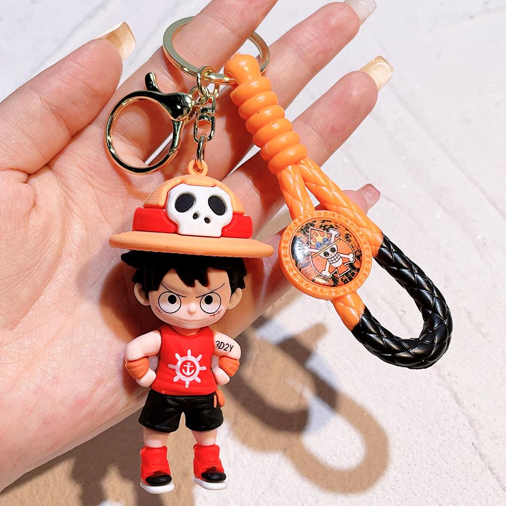 50Styles ONE PIECE Themed Keychain Cute Luffy, Roronoa Zoro, Silicone Toy Doll Key Chain Backpack Decor Small Gifts for Friend