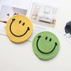 Подставка под чашку с улыбающимся лицом, подставка для кофейных напитков, защитная подкладка на стол, подставка для чашки, теплоизоляционная подкладка, кухонные аксессуары, домашний декор