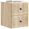 Wall Mounted Nightstand Sonoma Oak 33 x 34.5 x 40 cm